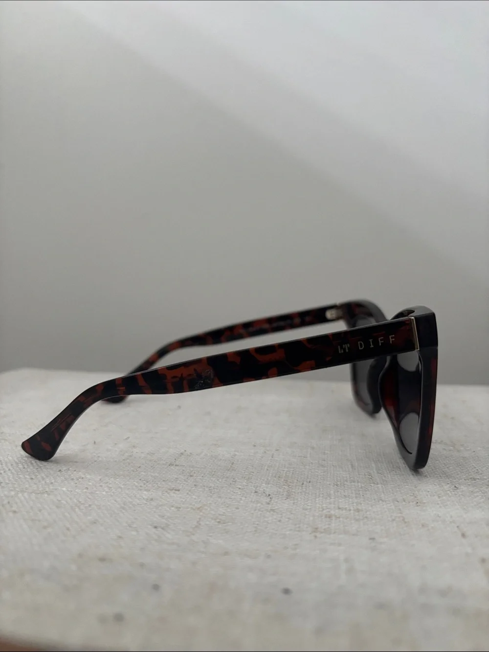 Diff Eyewear Tortoiseshell Black Lens Women's Sunglasses